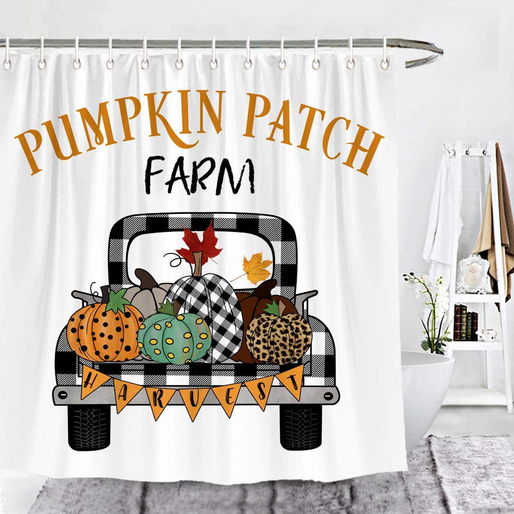 Farm Pumpkin Patch Shower Curtain Fall, One Of A Kind Shower Curtains