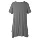 thumbnail image 2 of Camisas de Manga Corta para las Mujeres Casual V-Cuello Color Sólido Blusa, Poliéster Ligero Imprimir el Top para la Primavera Y el Verano Diario, Fiesta Y Trabajo, 2 of 4