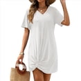 thumbnail image 1 of Vestido de Verano para Mujer, Cuello en V, Corta, con Lateral, , Talla XL, 1 of 8