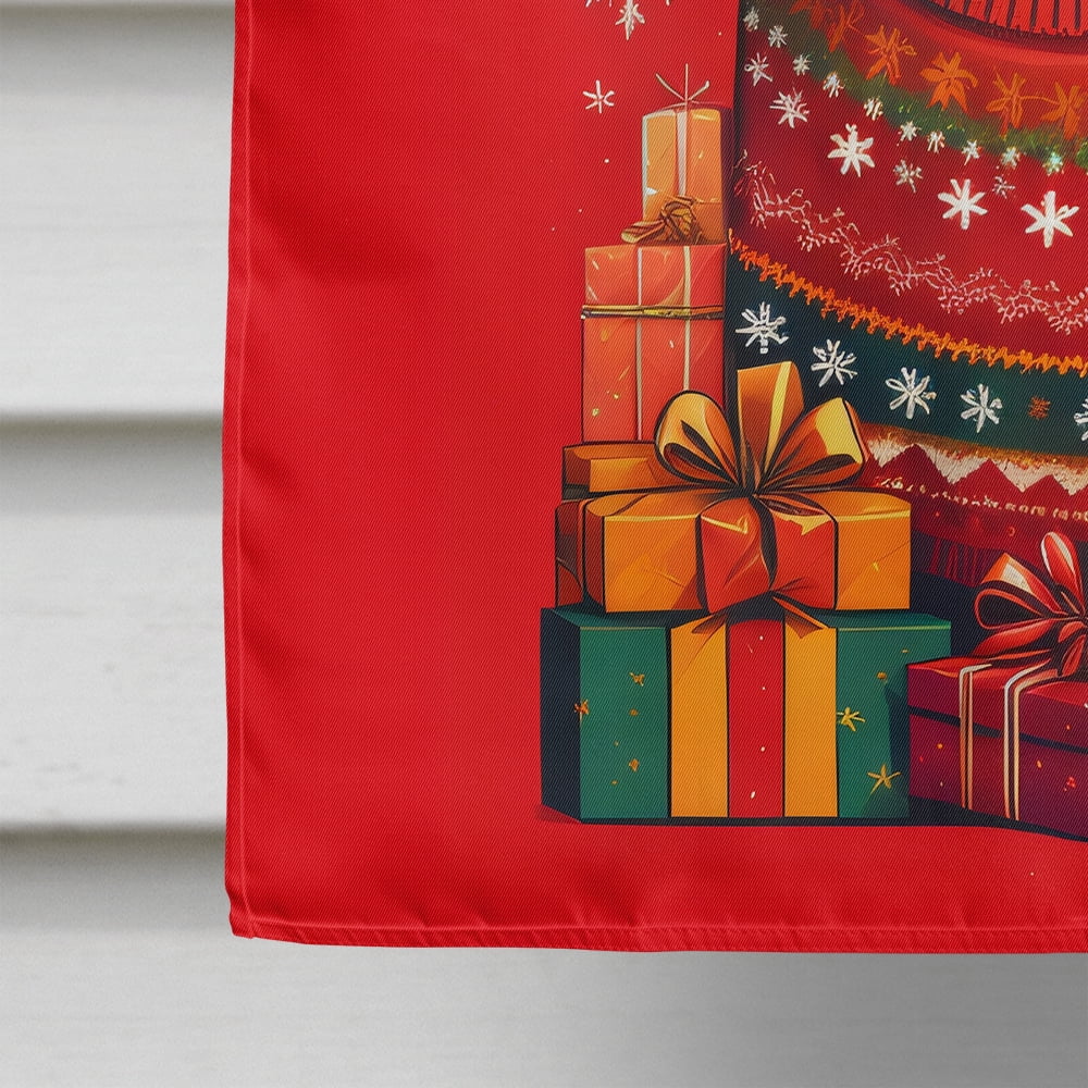 Caroline's Treasures DAC3027CHF Staffordshire Bull Terrier Holiday Christmas House Flag Large Porch Sleeve Pole Decorative Outside Yard Banner Artwork Wall Hanging, Polyester, House Size, Multicolor