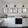 thumbnail image 4 of 6pcs/set Laundry Decor Painting Canvas Wall Art Home Wash Dry Fold Canvas Hanging Painting Cute Patterns Printing Artwork Wall Decoration Painting 7.9x9.8in DIY Making, 4 of 8