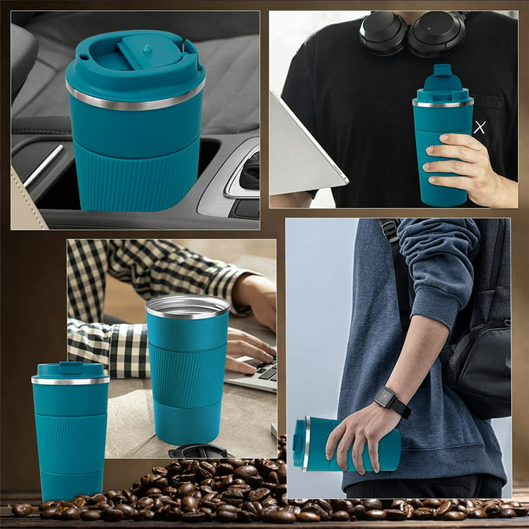 Thermal Mug Insulated Mug, Stainless Steel Travel Mug, 18 oz/510 ml Vacuum Leak-Proof Travel Mug with Lid, Car Mug, Double Walled Insulated for Coffee