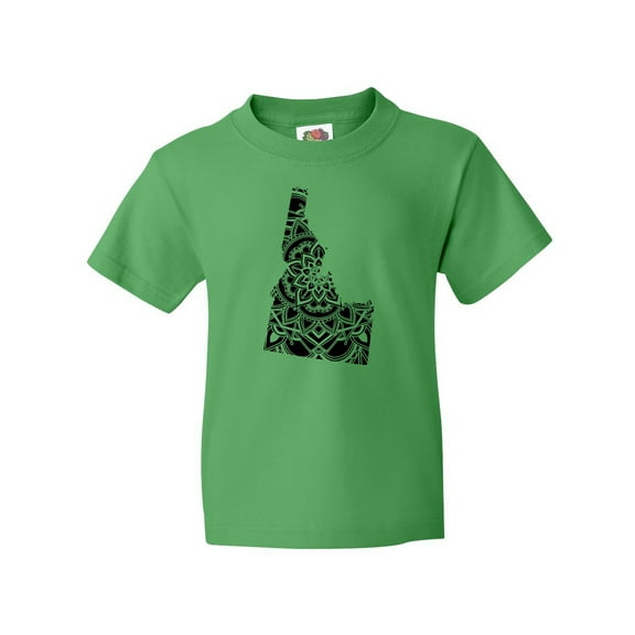 Inktastic Idaho Silhouette Mandala Youth T-Shirt