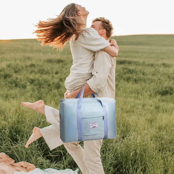 Foldable Travel Duffel Bags Tote Bag Gym Bag Sports Shoulder Bag Large Luggage Bag Weekend Overnight for Women and Men