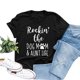 thumbnail image 4 of Gibobby Playera de Manga Corta con Cuello Redondo Blusa estampada T Blusa corta para mujer Camisa con estampado moda Blusa casual para mujer(Negro,CH), 4 of 4