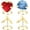 Gold*4, variant on HWHCGZ 4 Pcs Metal Crystal Heart Stone Stand Crystal Ball Holder Mineral Specimen Display Easel Holder for Gemstones Fossils Agate Slabs Plates ,2 x 2.36 x 2.56 Inch Gold*4