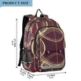 thumbnail image 2 of FORMRS School Backpack 17" Student Travel Bag with Laptop Compartment, Gold Abstract Pattern, 2 of 7
