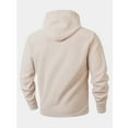 thumbnail image 5 of Fleece Hoodies Men Drawstring Pullover Hoody Sweaters Winter Warmer Long Sleeve Sweatshirt with Hood Casual Jumpers Thermal Hoodies Outdoor Jacket Sportwear Gym Workout Running Top, 5 of 6