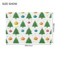 thumbnail image 2 of 2 Piece Bath Mat Set with U-Shaped Toilet Mat and Rectangle Bath Rugs Non Slip Machine Washable Bathroom Mats Christmas Trees and Colorful Balls, 2 of 7