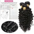 thumbnail image 5 of Benehair Malaysian Virgin Human Hair Extensions 1 Bundle 100g Deep Wave Hair Weave Weft Black Women 18 inch 8A, 5 of 10