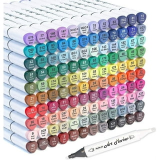  Sanjoki Alcohol Brush Markers 120 colors,Dual Tip Permanent  Artist Sketch Markers for Kids and Adult : Arts, Crafts & Sewing