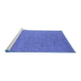 thumbnail image 2 of Ahgly Company Machine Washable Indoor Round Oriental Blue Industrial Area Rugs, 6' Round, 2 of 4
