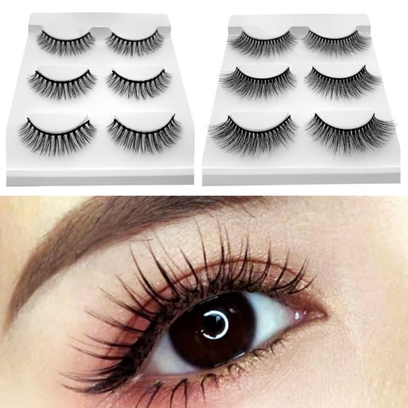 Travelwant 9Pair/3Boxes Mink Lashes 3D Mink Hair False Eyelashes High Volume False Eyelashes Handmade Eye Makeup Tools Fluffy 3D Mink Lashes