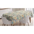 thumbnail image 1 of Ambesonne Shabby Flora Tablecloth Rectangular Table Cover, Vintage Garden Leaf, 52"x70", Pale Blue Purple White, 1 of 3