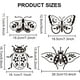 thumbnail image 2 of Plantilla de insectos con 8 estilos: flor grande, insecto grande (15,7 × 23,6 pulgadas), mariposa, polilla, luna, hojas, patrón reutilizable, plantilla floral, animal, insecto., 2 of 9