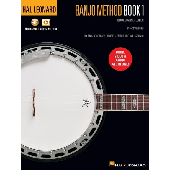 Hal Leonard Banjo Method Book 1 - Deluxe Beginner Edition for 5-String Banjo with Audio & Video Access Included, (Paperback)