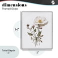 thumbnail image 3 of Simple Pressed Flowers Gray Framed Giclee Art, design by Lettered and Lined, 3 of 9