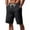 #Black, variant on DPTALR George Men's Linen Shorts, Casual Lightweight Drawstring Shorts Elastic Waist Short Pants with Pockets #Navy Big and Tall Men L