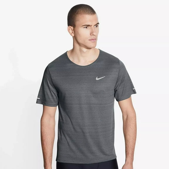 Nike Miler Reflective Casual Solid Print Nature T-Shirt, Men's 2XL