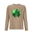 thumbnail image 4 of ZRGHAOYLQ Men's St Patricks Days Shirts Funny Shamrock Graphic Tees Cotton Workout Long Sleeve Pullover Tops Plus Size Crewneck Big and Tall Daily T Shirts, 4 of 4