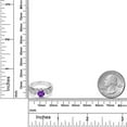 thumbnail image 6 of Gem Stone King 925 Sterling Silver Purple Amethyst and White Moissanite Halo Ring for Women | 0.98 Cttw | Heart Shape 6MM | Gemstone February Birthstone | Size 9, 6 of 6