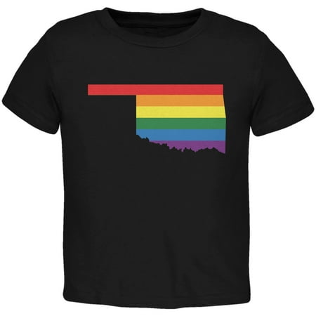 

Oklahoma LGBT Gay Pride Rainbow Black Toddler T-Shirt - 2T