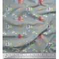 thumbnail image 1 of Soimoi Rayon Crepe Fabric House,Tree & Dog Clip Art Print Fabric by Yard 46 Inch Wide, 1 of 1