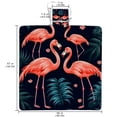 thumbnail image 2 of Flamingo Canvas Beach Blanket Picnic Mat - Oversized Outdoor Rug for Beach, Camping, and Picnics - 63 x 55 inches Large Size with Premium Material for Comfort and Durability, 2 of 6