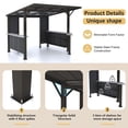thumbnail image 3 of Gotland 10' x 10' Outdoor Hardtop Grill Gazebo, Steel BBQ Gazebo with Multi-Tier Shelves Permanent & Independent Countertop for Patio Backyard Lawn Garden (Dark), 3 of 10