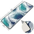 thumbnail image 2 of Kitchen Rugs and Mats Non-Skid Washable Runner Rugs Blue Feather Abstract Art Long 72x24 inch for Floor Cushioned Hallway Entryway Indoor 2x6, 2 of 7