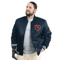 thumbnail image 2 of Men's G-III Sports by Carl Banks Navy Chicago Bears Adaptive Team Graphic Satin Full-Snap Varsity Jacket, 2 of 5