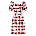 thumbnail image 5 of JACKPOT! Full House Spades Clubs Diamonds and Hearts Sleeveless Dress dresses for womens 2024 summer women's suit, 5 of 6