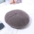 thumbnail image 3 of Cheers.US Women Beret Sequins Knitted French Style Beanie Hats Fashion Ladies Beret Caps for Women Girls Lady, 3 of 4