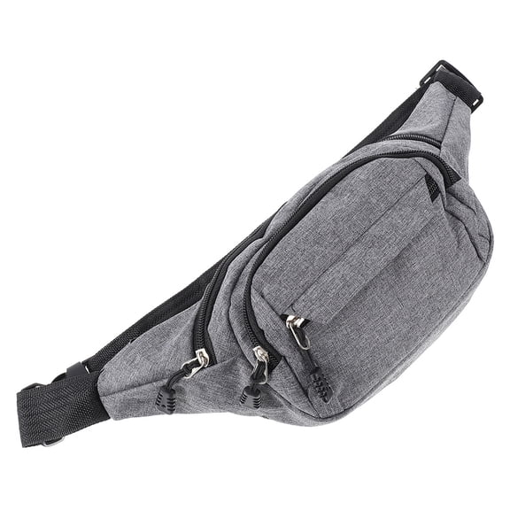 OULII 2-Pack Men's Single Shoulder Bag Grey Oxford Cloth Portable Sports Waist Pack for Outdoor Activities