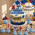 thumbnail image 2 of Sonic Cake Decorations,25pcs Sonic Cake Toppers Set Includes 1 Sonic Birthday Cake Topper & 24 Sonic Cupcake Topper, for Boys/Girls Kids Sonic Birthday Decorations Supplies, 2 of 7