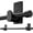 Black, variant on Curtain rod without drilling, used for windows 30 to 45 inches, 5/8 inch diameter without drilling small curtain rod set, with 3m adhesive bracket, white