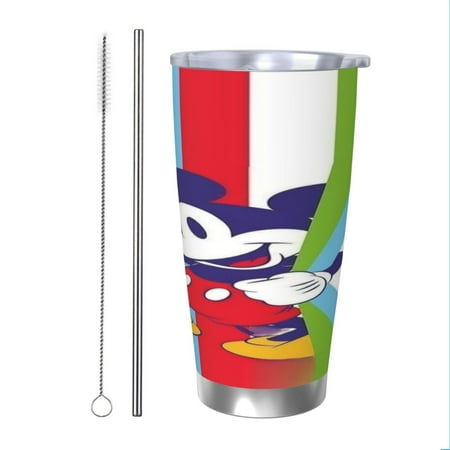 

Mickey_Mouse Cartoon 20 Oz Stainless Steel Tumbler Leak Proof Tumbler with Straw and Lid Travel Coffee Mug for Home Outdoor Thermal Cups for Hot and Cold Drinks