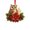 E, variant on Christmas Bird Acrylic Ornament 3.9 Inch Poinsettia Candle Hanging Tree Decor Design B