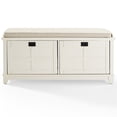 thumbnail image 3 of Crosley Adler Dual Drop Door Storage Entryway Bench in White, 3 of 11