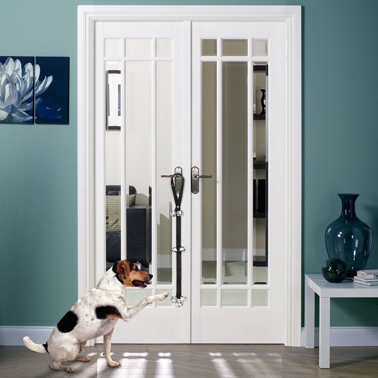 Pack Of 2 Dog Doorbells 7 Extra Loud Bells Adjustable Dog Outside Bell For Puppy Potty Training Doggy Bell For Door Walmart Com