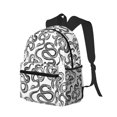 thumbnail image 2 of Haiem Hand Drawn Snake Lightweight Backpack for School, Classic Basic Water Resistant Casual Daypack for Travel with Bottle Side Pockets, 2 of 8