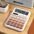 thumbnail image 2 of 12-Digit Desktop Calculator, Solar and Battery Powered, Large LCD Display, Mechanical Switch for Office School Home, 2 of 6