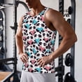 thumbnail image 5 of Gukieu Heart Panda Print Men's Quick Dry Fitness Vest, Round Neck Sleeveless Fitness Bodybuilding Top-Large, 5 of 7
