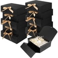 thumbnail image 1 of 10 Cajas de Regalo de Boda, 350gsm, Cajas de Regalo de Papel, con Bodas y Fiestas, Baby Shower, Halloween, Navidad, para Dulces/Aperitivos (Negro, 27x20x8cm), 1 of 4