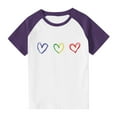 thumbnail image 1 of Zpanxa Girls Shirts Color Print Short Sleeve T Shirt Summer Oversized Crewneck Basic Tee With Polyester Spandex 7 Years, 1 of 6