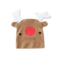 thumbnail image 3 of Unisex Baby Lovely Christmas Deer Snowman Cotton Winter Romper with Hat 2 ocs Outfit Set (80/6-12 Months, Brown Deer), 3 of 6