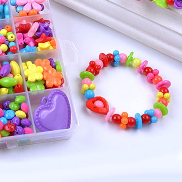 Kit para hacer pulseras de joyería, juego de 9 piezas, kit de manualidades para hacer joyas para niños, kit para hacer pulseras de primera línea