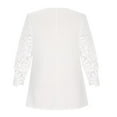 thumbnail image 3 of Women Fall Casual Dress Buttons Floral Lace Long Sleeve Mini Dress, 3 of 5
