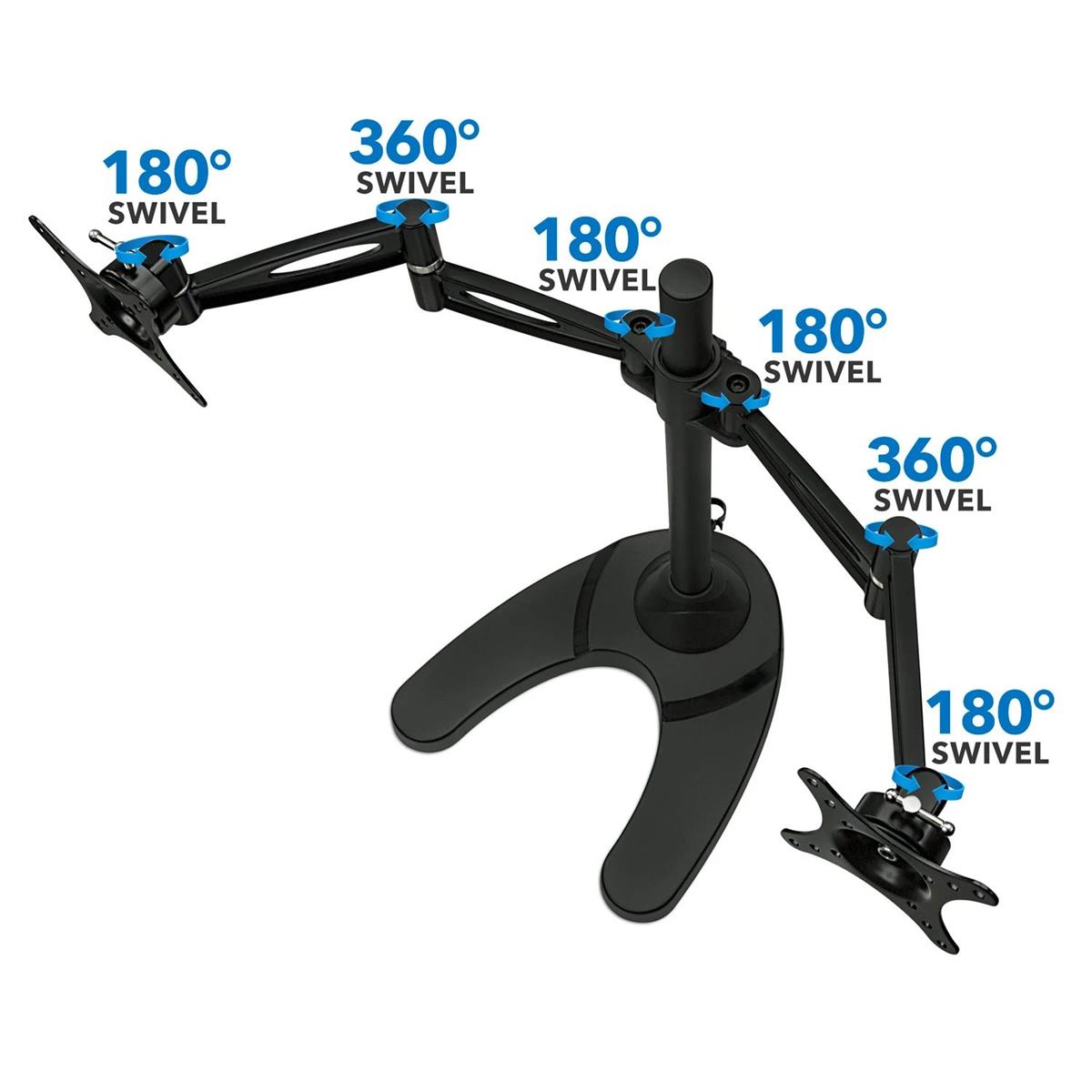 Mount-It! Dual Monitor Desk Mount,  Fits 2 Computer Screens 17"-27", Full Motion, Adjustable