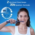 thumbnail image 4 of Electric Toothbrush, Rechargeable Electric Toothbrush for Adults Last 60 Days, 40000 Vpm Deep Clean, 5 Modes, 2 Min Timer, IPX7 Waterproof Sonic Toothbrush, Travel Toothbrush, Gifts, 4 of 9